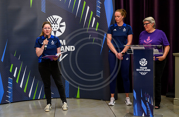 Scottish Thistles netball dress presentation