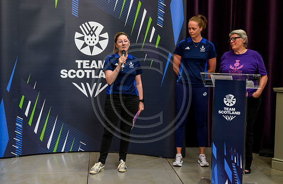 Scottish Thistles netball dress presentation