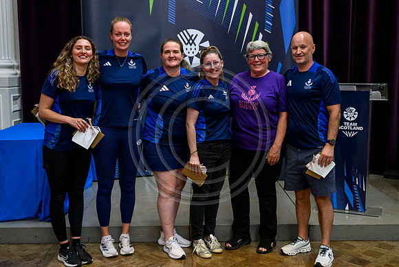 Scottish Thistles netball dress presentation