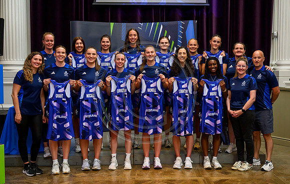 Scottish Thistles netball dress presentation