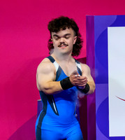 Findlay Davidson competes in the Para Powerlifting Mens Lightweight
