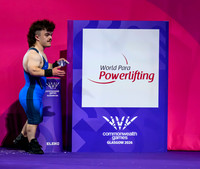Findlay Davidson competes in the Para Powerlifting Mens Lightweight