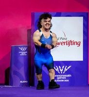Findlay Davidson competes in the Para Powerlifting Mens Lightweight