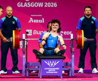Findlay Davidson competes in the Para Powerlifting Mens Lightweight