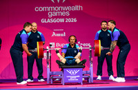 Findlay Davidson competes in the Para Powerlifting Mens Lightweight