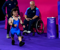 Findlay Davidson competes in the Para Powerlifting Mens Lightweight