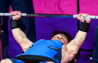 Findlay Davidson competes in the Para Powerlifting Mens Lightweight