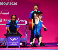 Findlay Davidson competes in the Para Powerlifting Mens Lightweight