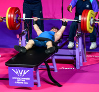 Findlay Davidson competes in the Para Powerlifting Mens Lightweight