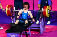 Findlay Davidson competes in the Para Powerlifting Mens Lightweight