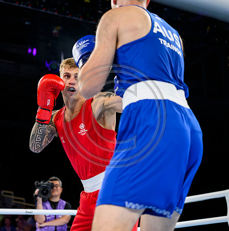 Boxing - Scotlands Alan Perrie competes in the men's 80kg