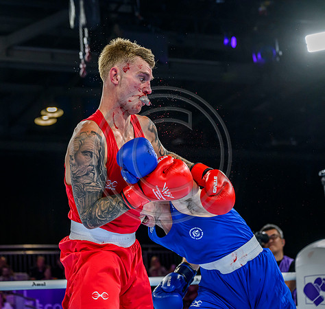 Boxing - Scotlands Alan Perrie competes in the men's 80kg