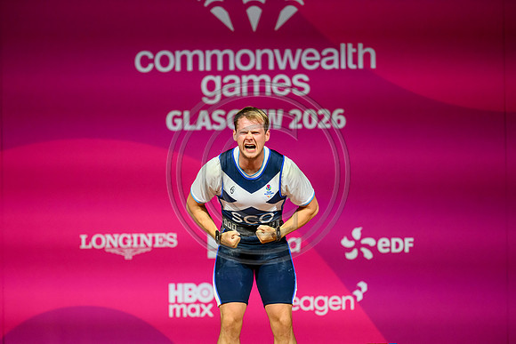 Angus Doig men's 88kg weightlifting