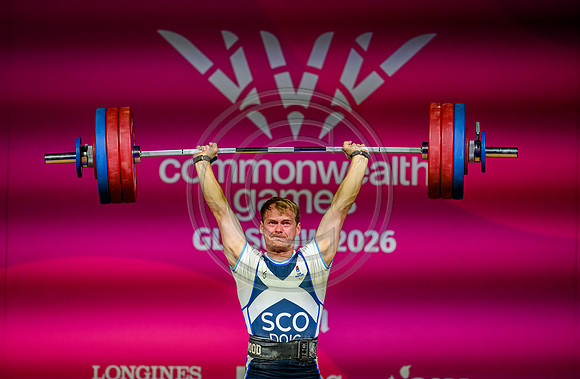Angus Doig men's 88kg weightlifting