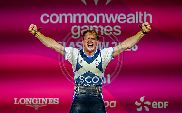 Angus Doig men's 88kg weightlifting