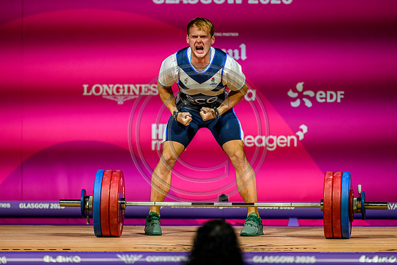 Angus Doig men's 88kg weightlifting