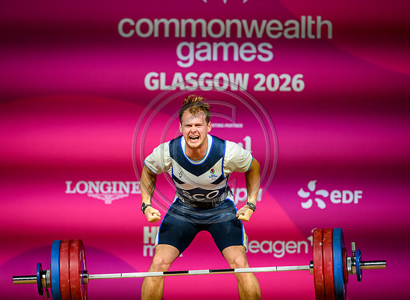 Angus Doig men's 88kg weightlifting