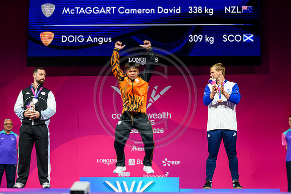 Angus Doig men's 88kg weightlifting