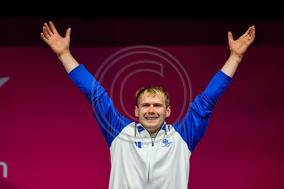 Angus Doig men's 88kg weightlifting