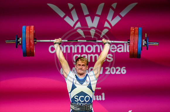 Angus Doig men's 88kg weightlifting