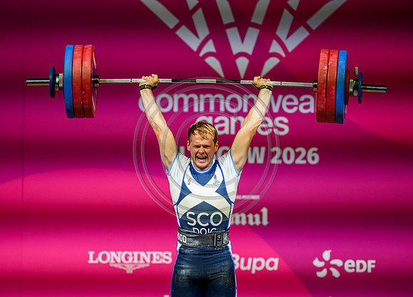 Angus Doig men's 88kg weightlifting