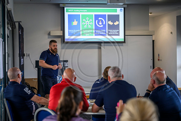 Club leaders from the West region gather for a seminar about the season ahead.