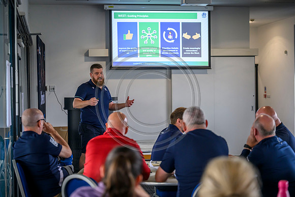 Club leaders from the West region gather for a seminar about the season ahead.